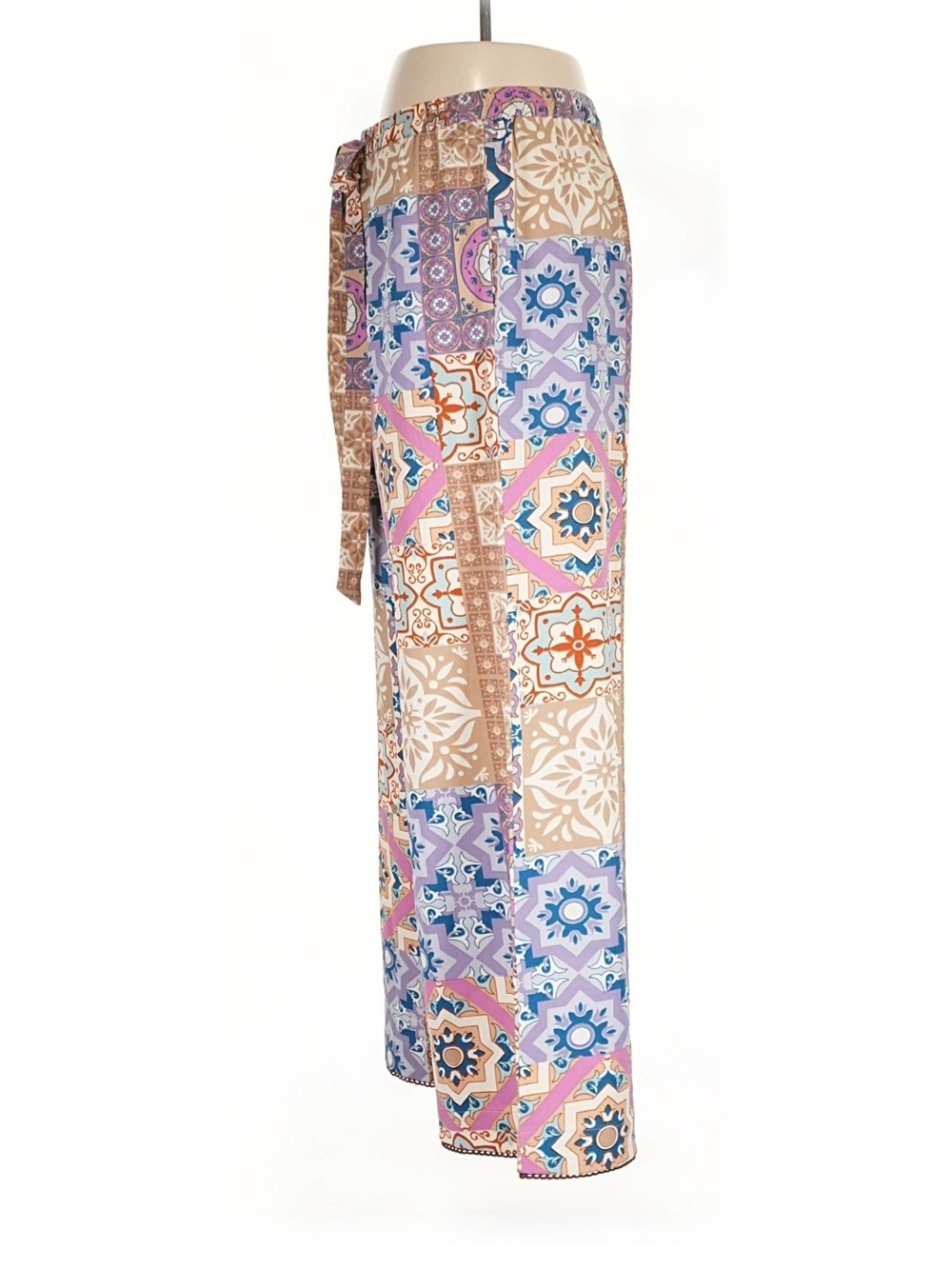 Tolani Patchwork Mosaic Print Wide Leg Pants | Size L - Picture 4 of 5